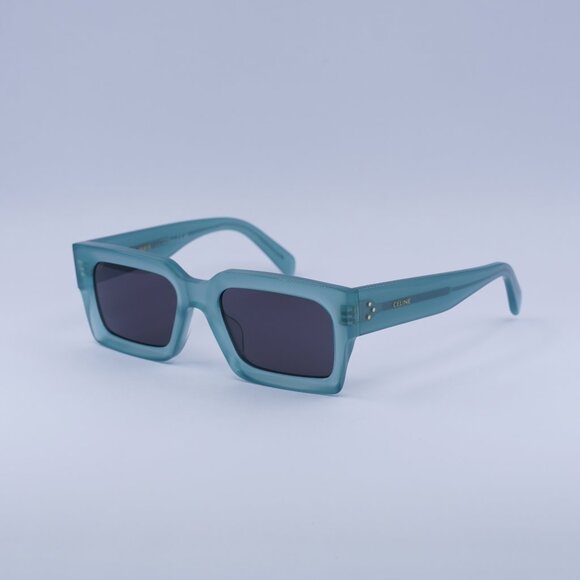 🕶️ New Celine CL40280U 93A Sunglasses - Shiny Lime Transparent Frame - Picture 1 of 10